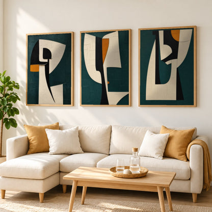 Set x3 Cuadros Abstract XVI