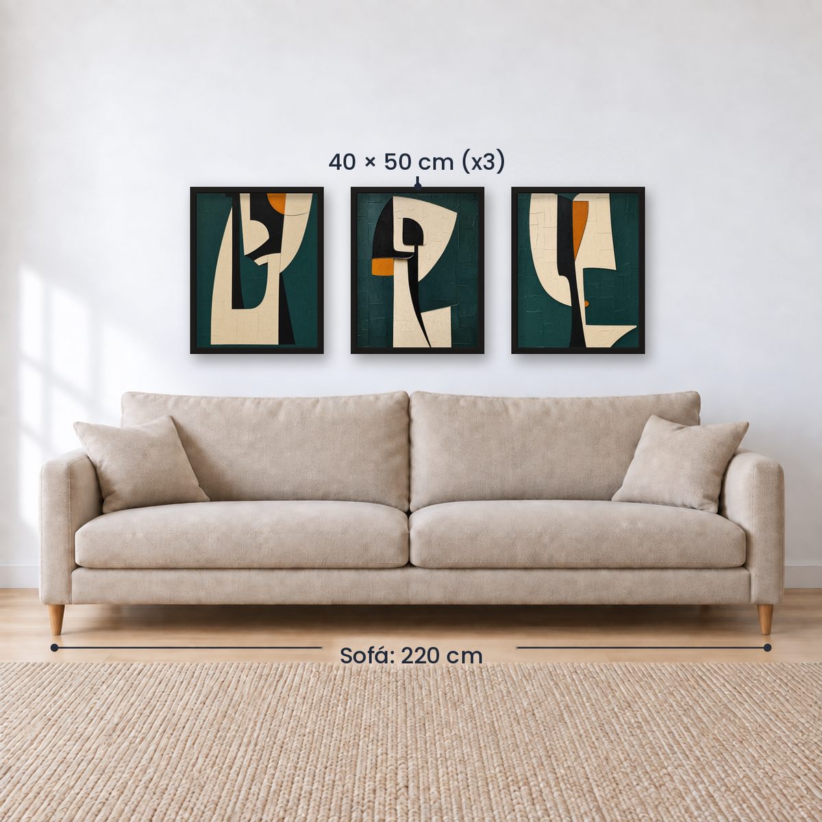 Set x3 Cuadros Abstract XVI