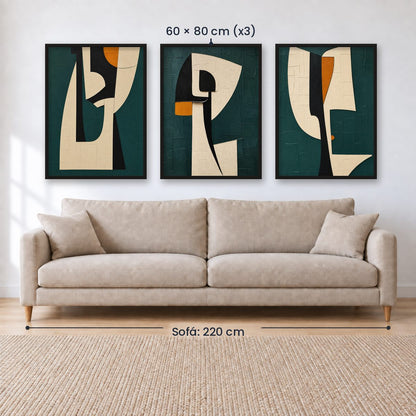 Set x3 Cuadros Abstract XVI