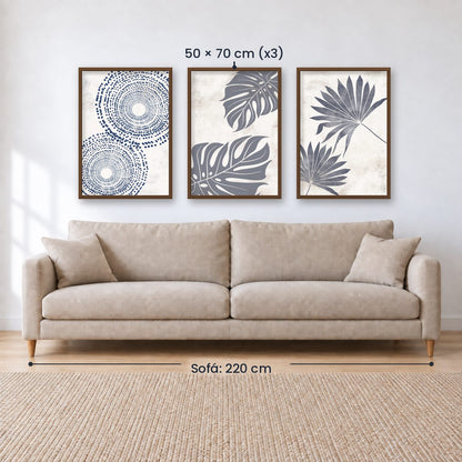 Set x3 Cuadros Decorativos Botánicos, Plantas, Botanic Vibes VI
