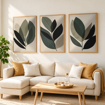 Set x3 Cuadros Decorativos Botánicos, Plantas, Botanic Vibes VII