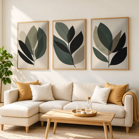 Set x3 Cuadros Decorativos Botánicos, Plantas, Botanic Vibes VII