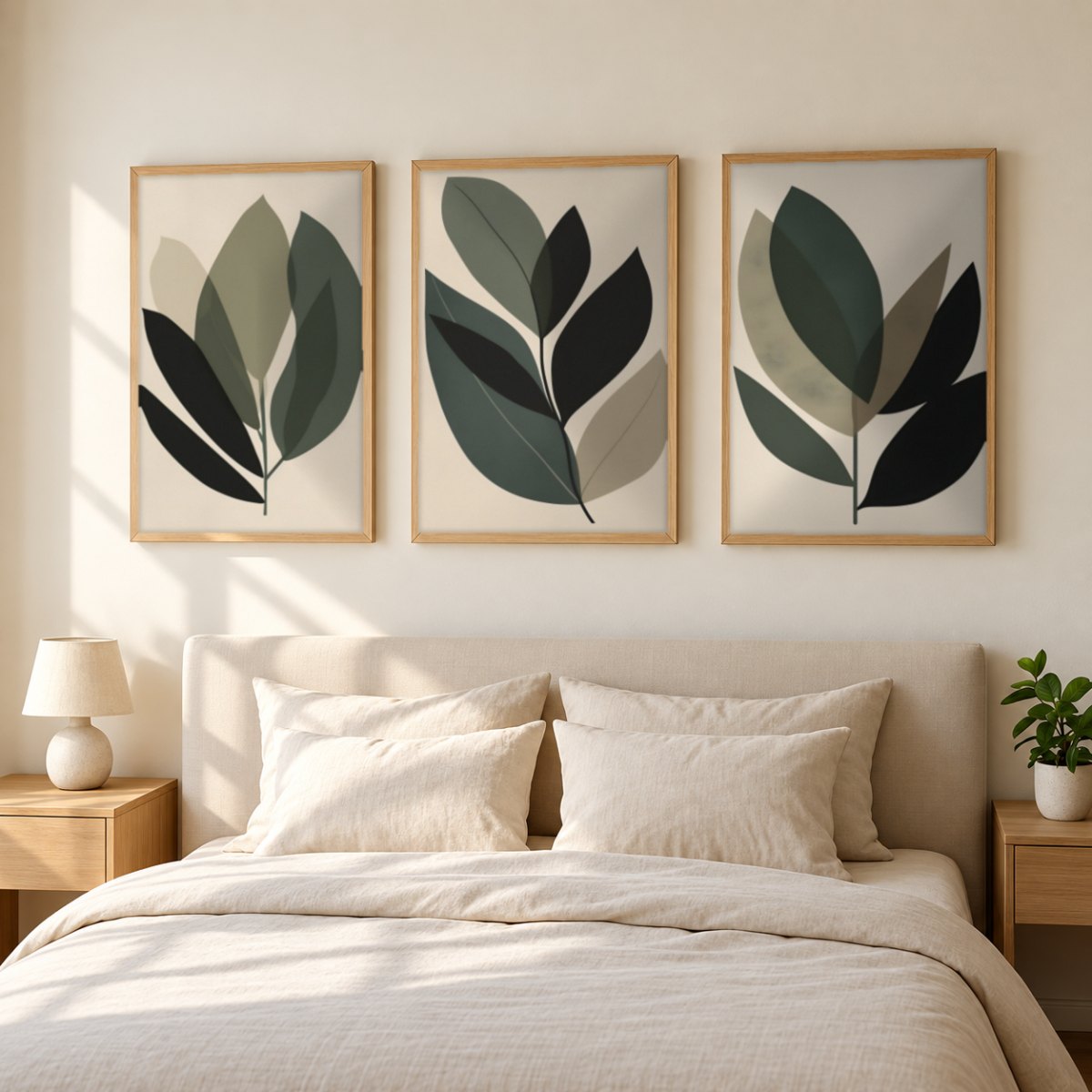 Set x3 Cuadros Decorativos Botánicos, Plantas, Botanic Vibes VII