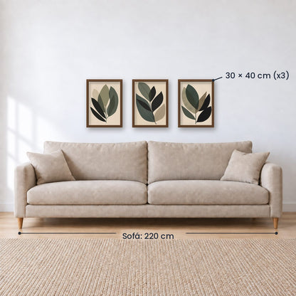 Set x3 Cuadros Decorativos Botánicos, Plantas, Botanic Vibes VII