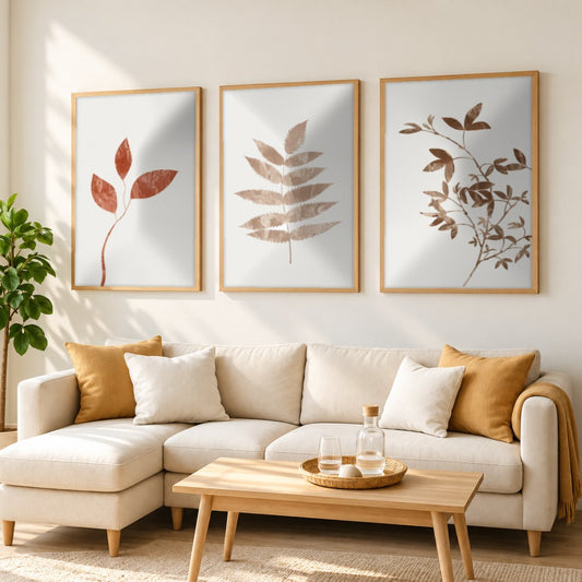 Set x3 Cuadros Decorativos Botánicos, Plantas, Botanic Vibes XIII