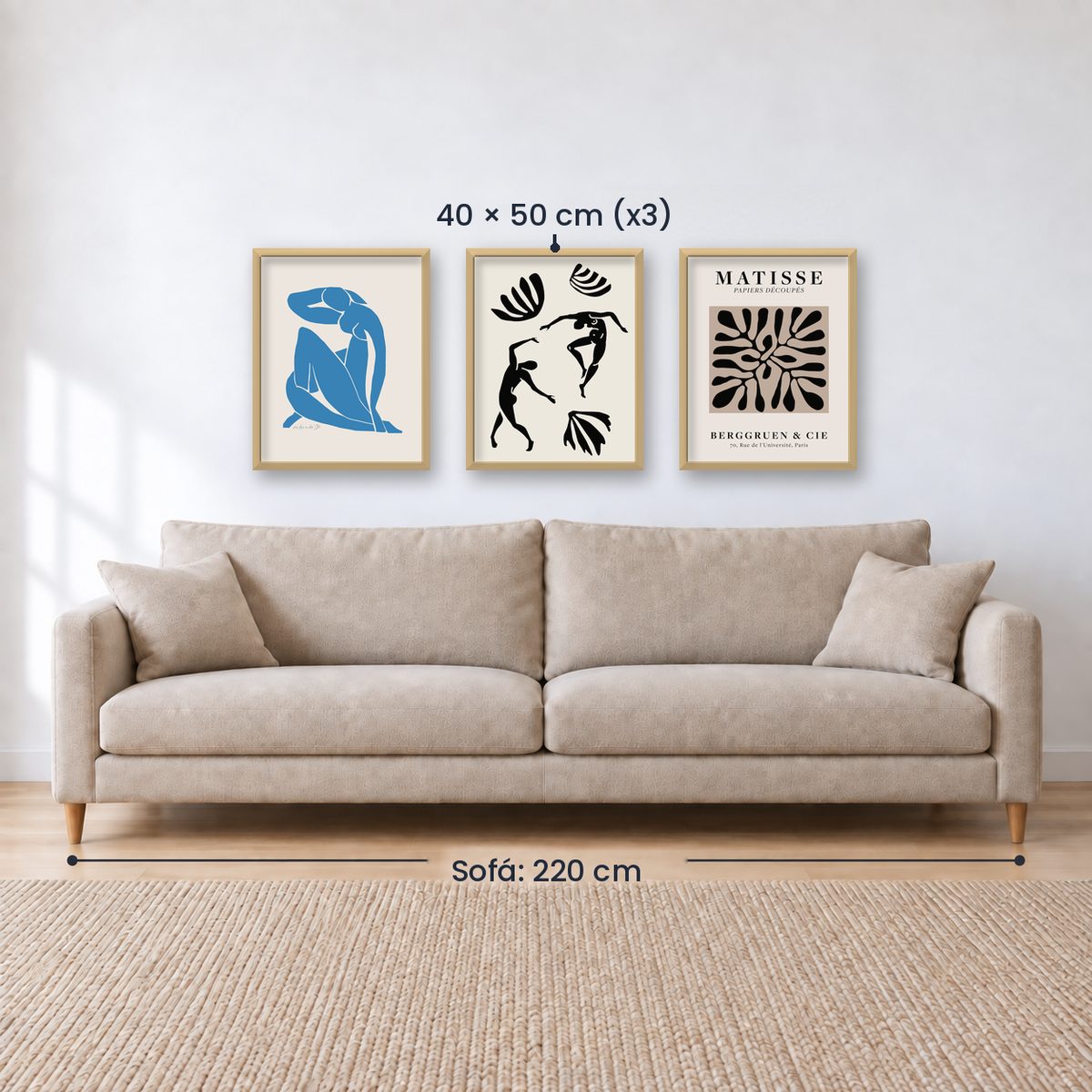 Set x3 Cuadros Decorativos de Matisse