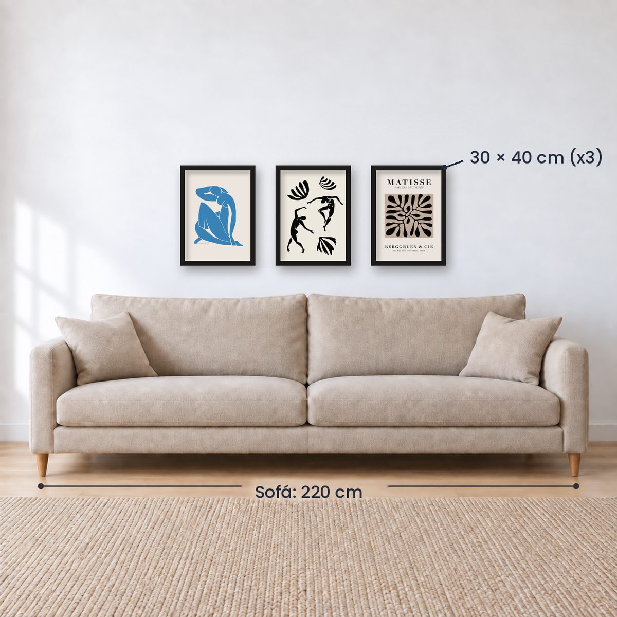 Set x3 Cuadros Decorativos de Matisse
