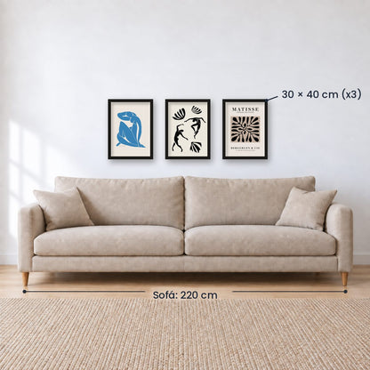 Set x3 Cuadros Decorativos de Matisse