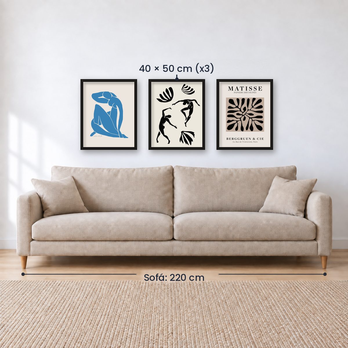 Set x3 Cuadros Decorativos de Matisse