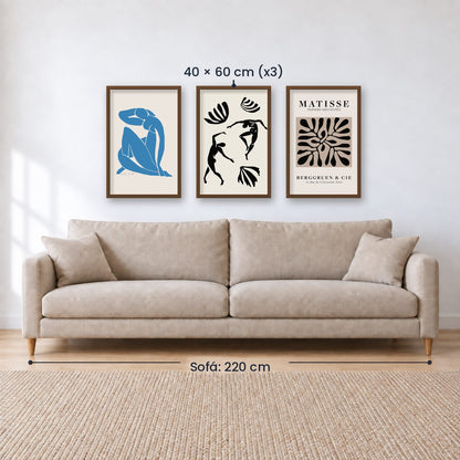 Set x3 Cuadros Decorativos de Matisse