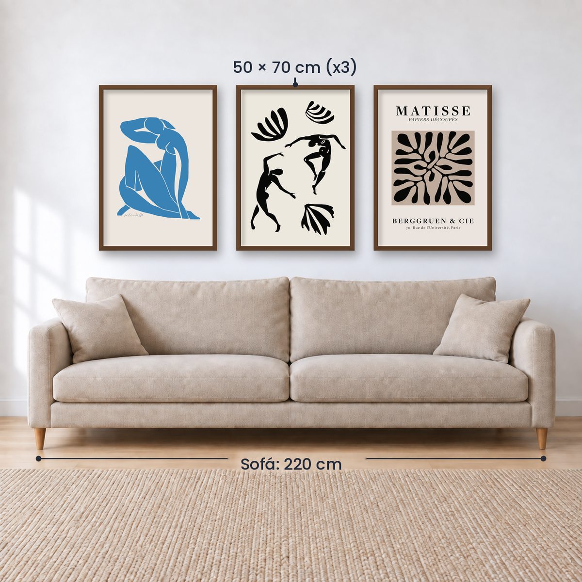 Set x3 Cuadros Decorativos de Matisse