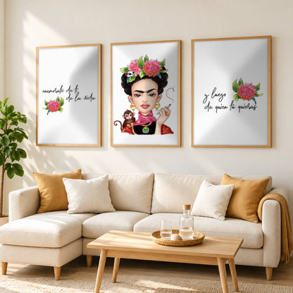 Set x3 Cuadros Decorativos, Frida
