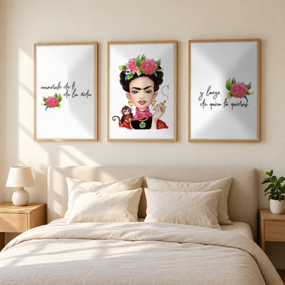 Set x3 Cuadros Decorativos, Frida