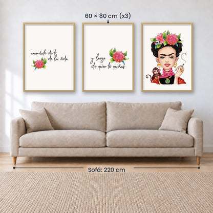 Set x3 Cuadros Decorativos, Frida
