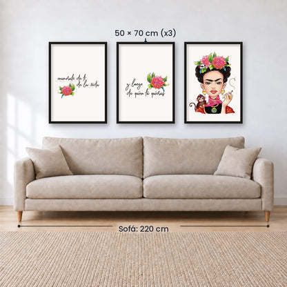 Set x3 Cuadros Decorativos, Frida