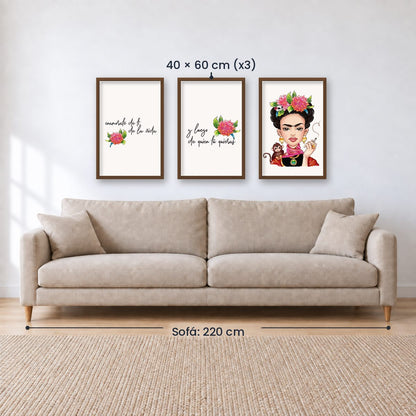 Set x3 Cuadros Decorativos, Frida
