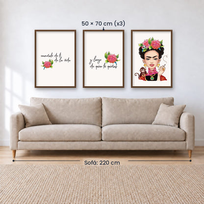 Set x3 Cuadros Decorativos, Frida