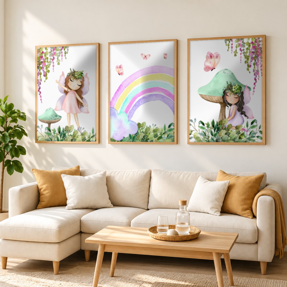 Set x3 Cuadros Infantiles, Wonderland VIII