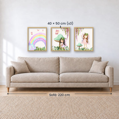 Set x3 Cuadros Infantiles, Wonderland VIII