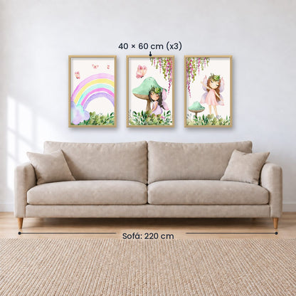 Set x3 Cuadros Infantiles, Wonderland VIII