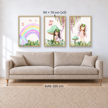 Set x3 Cuadros Infantiles, Wonderland VIII