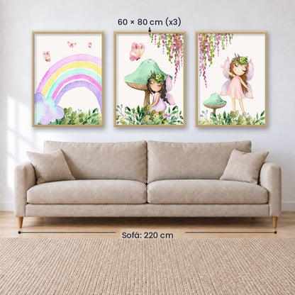 Set x3 Cuadros Infantiles, Wonderland VIII
