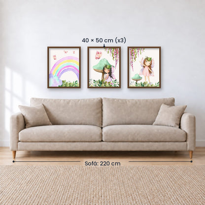 Set x3 Cuadros Infantiles, Wonderland VIII