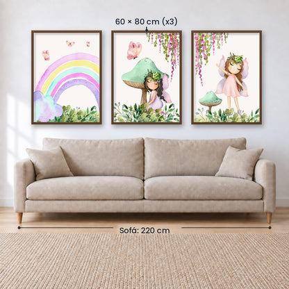 Set x3 Cuadros Infantiles, Wonderland VIII