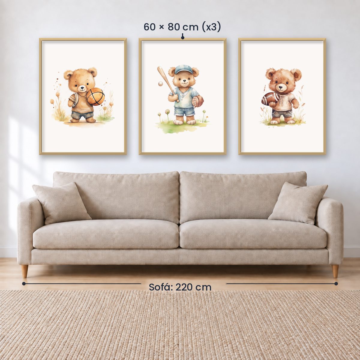 Set x3 Cuadros Infantiles, Wonderland X