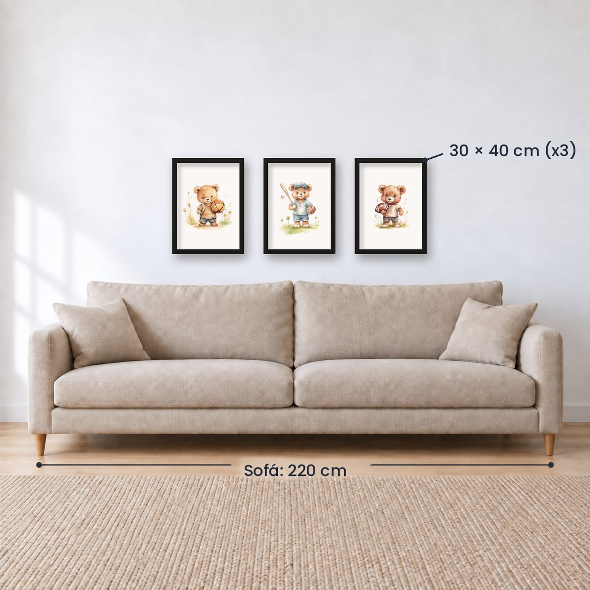 Set x3 Cuadros Infantiles, Wonderland X