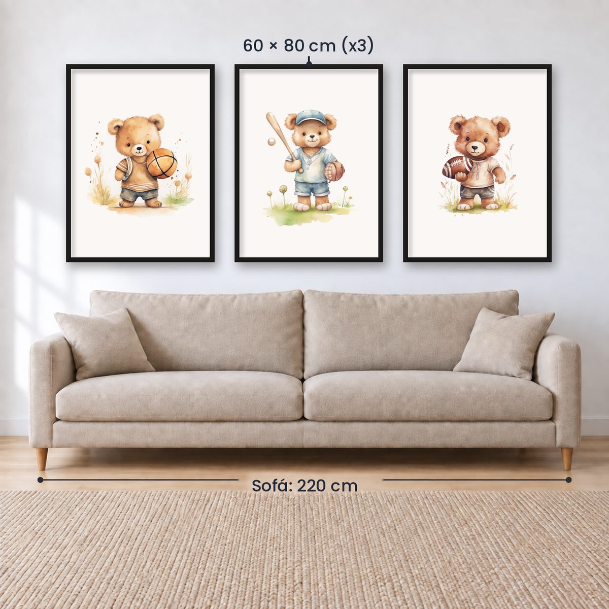 Set x3 Cuadros Infantiles, Wonderland X