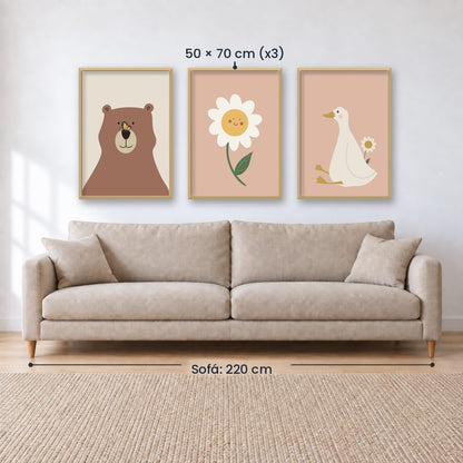 Set x3 Cuadros Infantiles, Wonderland XII