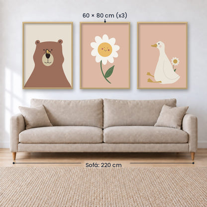 Set x3 Cuadros Infantiles, Wonderland XII