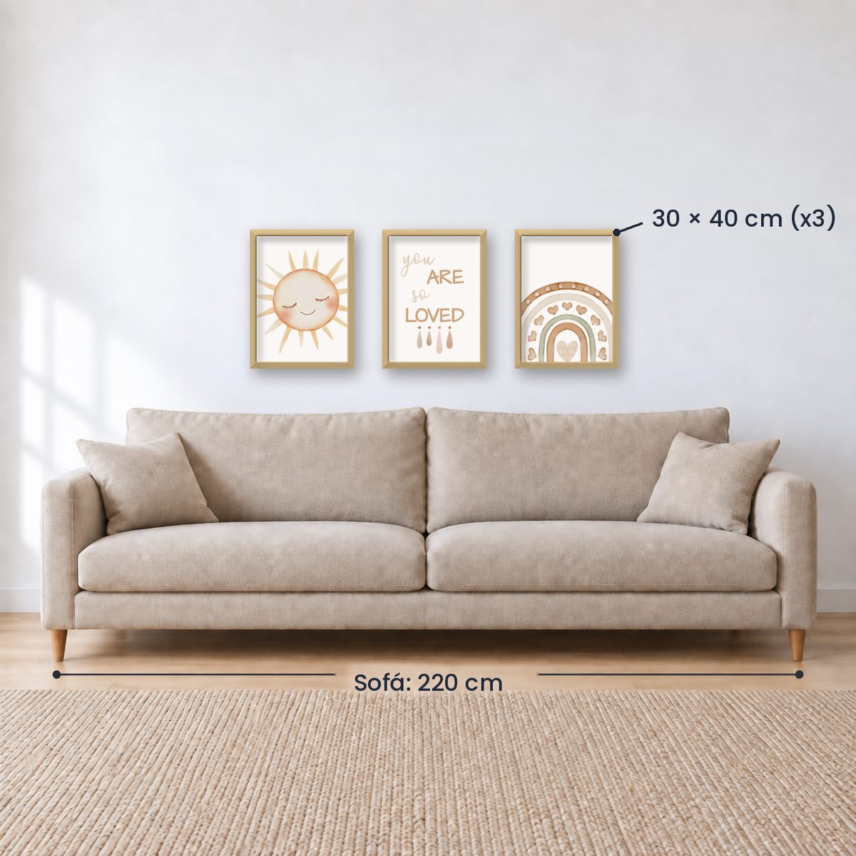 Set x3 Cuadros Infantiles, Wonderland XIV