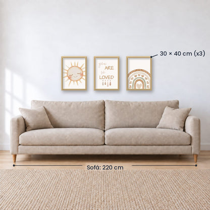 Set x3 Cuadros Infantiles, Wonderland XIV