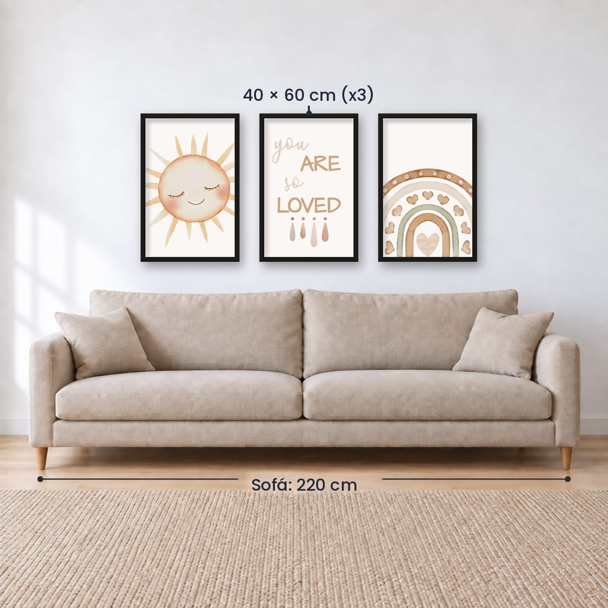 Set x3 Cuadros Infantiles, Wonderland XIV