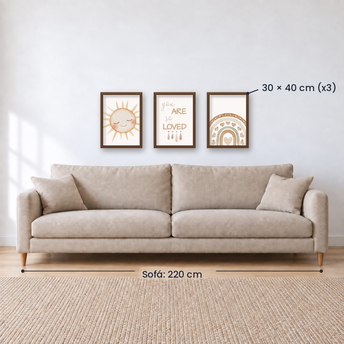 Set x3 Cuadros Infantiles, Wonderland XIV