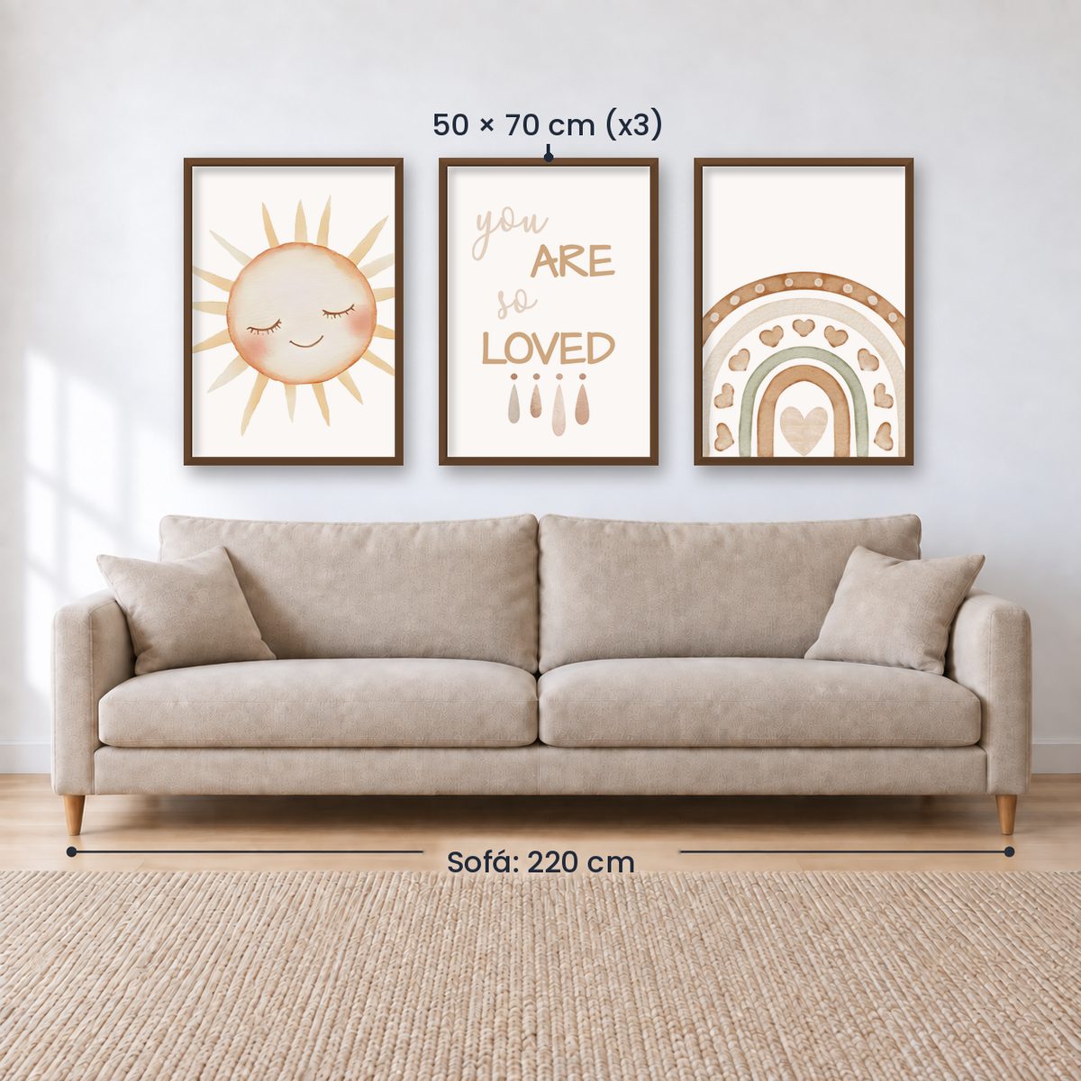 Set x3 Cuadros Infantiles, Wonderland XIV