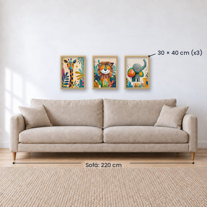 Set x3 Cuadros Infantiles, Wonderland XX