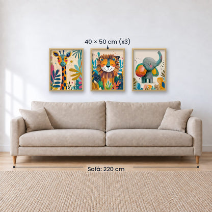Set x3 Cuadros Infantiles, Wonderland XX
