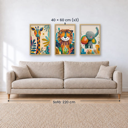 Set x3 Cuadros Infantiles, Wonderland XX