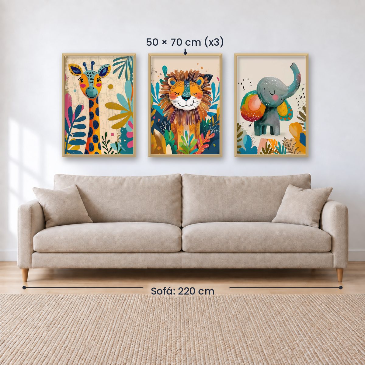 Set x3 Cuadros Infantiles, Wonderland XX