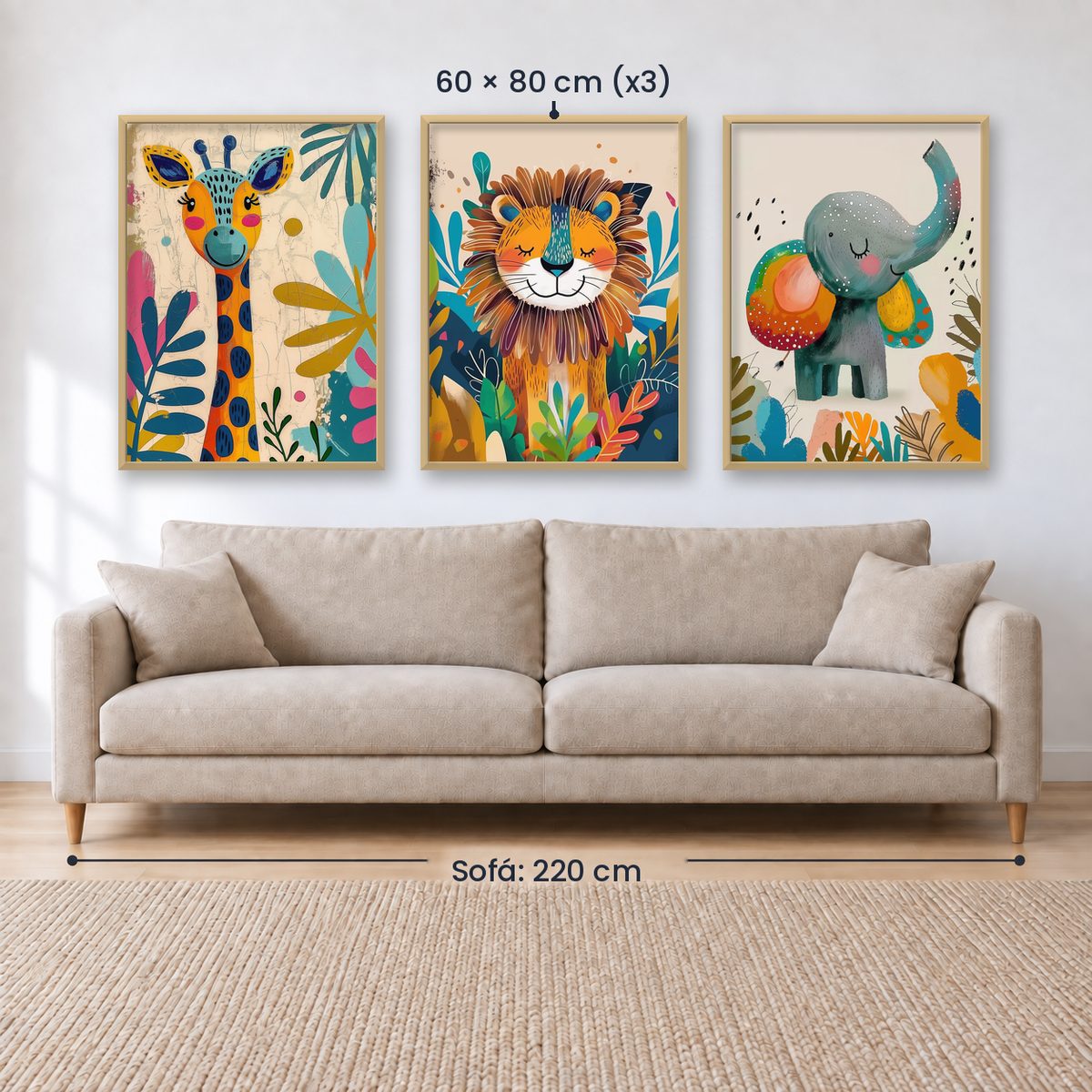 Set x3 Cuadros Infantiles, Wonderland XX