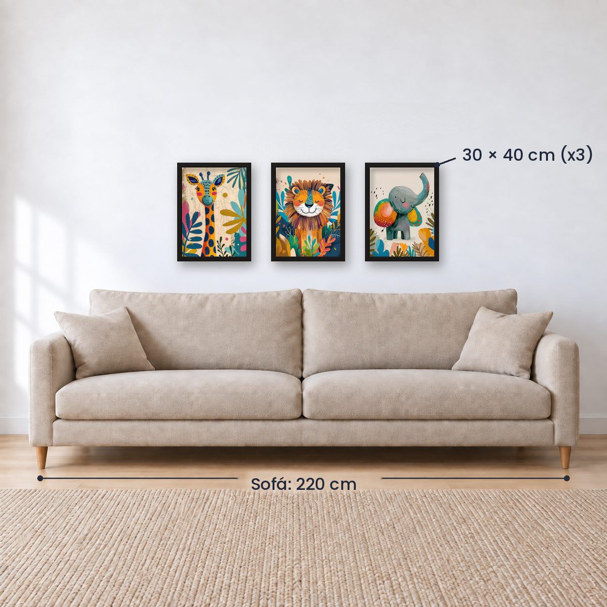 Set x3 Cuadros Infantiles, Wonderland XX