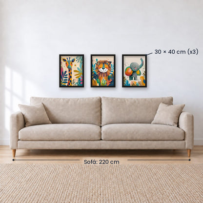 Set x3 Cuadros Infantiles, Wonderland XX