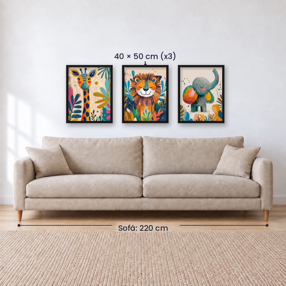 Set x3 Cuadros Infantiles, Wonderland XX