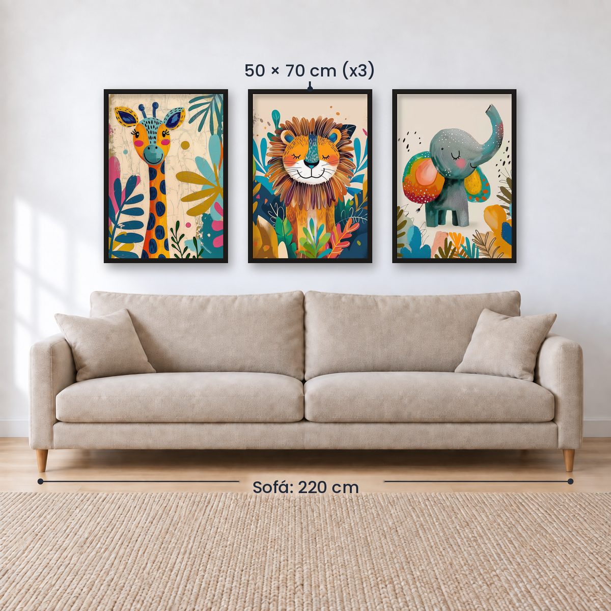 Set x3 Cuadros Infantiles, Wonderland XX