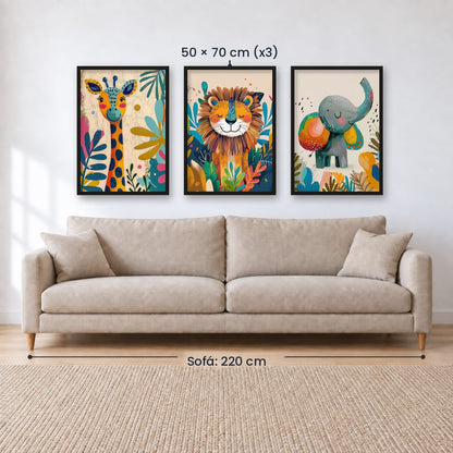 Set x3 Cuadros Infantiles, Wonderland XX