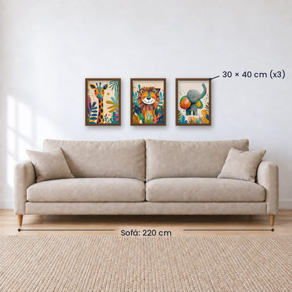 Set x3 Cuadros Infantiles, Wonderland XX