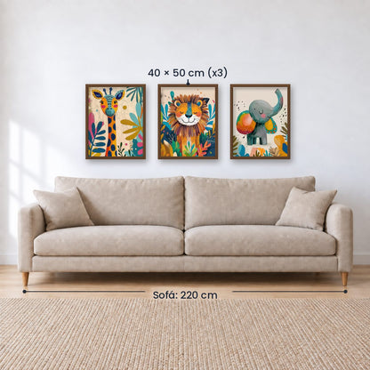Set x3 Cuadros Infantiles, Wonderland XX